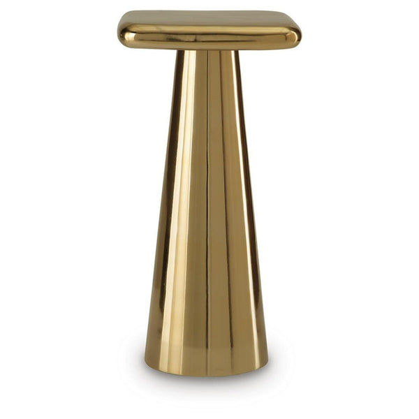 Modern Aluminum Square Accent Table, Gold Finish, for Living Room – alternate view 8
