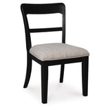 Set of 2 Greddinton Traditional Farmhouse Bistro Dining Chair Kitchen Side Chair Solid Frame – Black alternate view 2