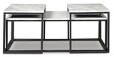 Contemporary Engineered Wood Rectangular 3-Piece Coffee Table Set, Cocktail Table with 2 Matching End – alternate view 4