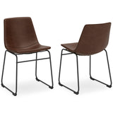 Set of 2 Centiar Industrial Modern Dining Chair Kitchen Side Chair Solid Frame Dark Brown – alternate view 2