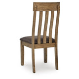 Set of 2 Urbinforte Contemporary Dining Chair Kitchen Side Chair Solid Frame Light Brown – alternate view 4