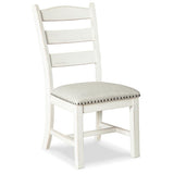 Set of 2 Valebeck Farmhouse Cottage Dining Chair Kitchen Side Chair Solid Frame Vintage White – alternate view 4