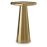 Modern Aluminum Square Accent Table, Gold Finish, for Living Room – alternate view 3