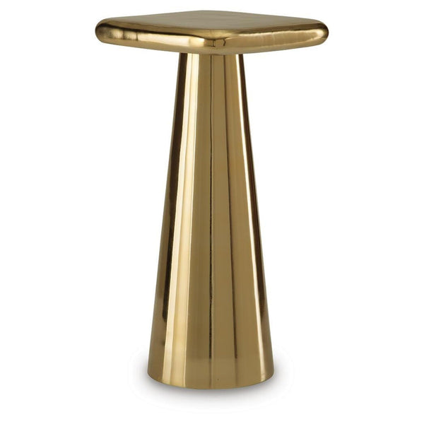 Modern Aluminum Square Accent Table, Gold Finish, for Living Room – alternate view 3