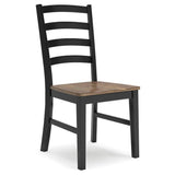 Set of 2 Wildenauer Modern Farmhouse Dining Chair Kitchen Side Chair Solid Frame Dark Brown Black – alternate view 3