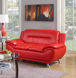 GTU Amazon B01D3ROC3M PT02 • TU-P2703 — GTU Furniture Contemporary PU Leather Sofa & Loveseat Set, 2 Piece Sofa Set — Red