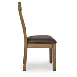 Set of 2 Urbinforte Contemporary Dining Chair Kitchen Side Chair Solid Frame Light Brown – alternate view 6