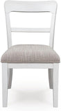 Set of 2 Greddinton Traditional Farmhouse Bistro Dining Chair Kitchen Side Chair Solid Frame – Antiqued White front view