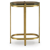 Sleek Glass Rectangular Accent Table, Gold Finish, for Living Room – alternate view 8