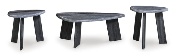 Contemporary MDF Rectangular 3-Piece Coffee Table Set, Cocktail Table with 2 Matching End Tables, Gray – alternate view 6