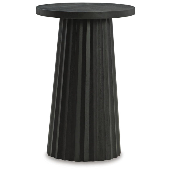 Sleek Wood Square Accent Table, Black Finish, for Living Room – alternate view 2