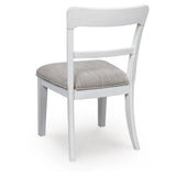 Set of 2 Greddinton Traditional Farmhouse Bistro Dining Chair Kitchen Side Chair Solid Frame Black — Antiqued White