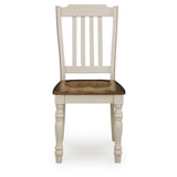 Set of 2 Wirloni Country Farmhouse Dining Chair Kitchen Side Chair Solid Frame White Brown – alternate view 4