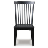 Set of 2 Greddinton Traditional Farmhouse Spindle Dining Chair Kitchen Side Chair Solid Frame Black – alternate view 4