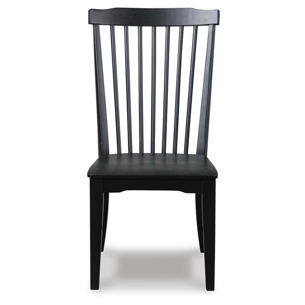 Set of 2 Greddinton Traditional Farmhouse Spindle Dining Chair Kitchen Side Chair Solid Frame Black – alternate view 4