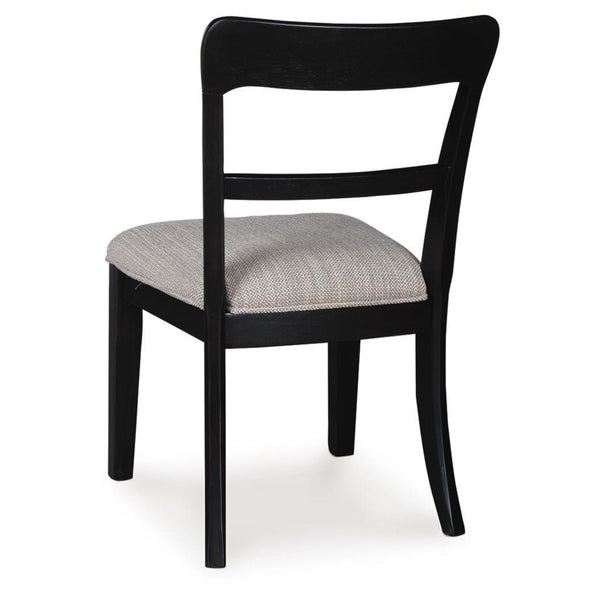 GTU Furniture Set of 2 Greddinton Traditional Farmhouse Bistro Dining Chair Kitchen Side Chair Solid Frame Black