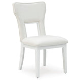 Set of 2 Chalanna Contemporary Glam Dining Chair Kitchen Side Chair Solid Frame White – alternate view 3