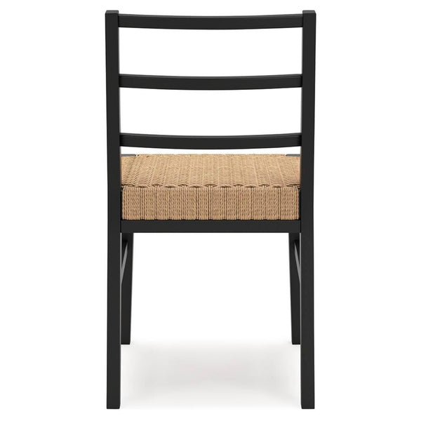 GTU Furniture Set of 2 Isanti Organic Natural Modern Dining Chair Kitchen Side Chair Solid Frame Natural