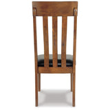 Set of 2 Ralene Traditional Rustic Dining Chair Kitchen Side Chair Solid Frame Medium Brown – alternate view 4