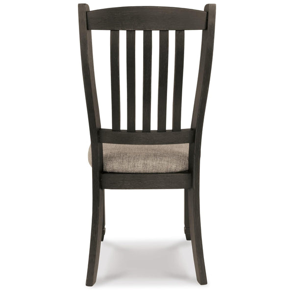 GTU Furniture Set of 2 Tyler Creek Industrial Farmhouse Dining Chair Kitchen Side Chair Solid Frame Black