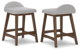 Set of 2 Mid-Century Counter Height Bar Stools, Cushioned, Color Collection – alternate view 2