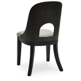 Set of 2 Rowanbeck Art Deco Contemporary Dining Chair Kitchen Side Chair Solid Frame Black – GTU-D821-01 alternate view 4