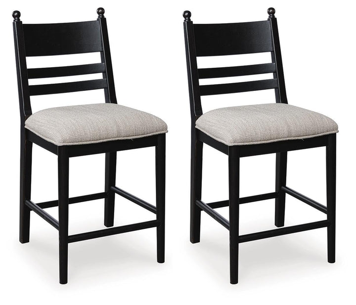 Set of 2 Wood Adjustable Height Bar Stools, Cushioned, Color Collection – alternate view 8