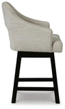 Set of 2 Swivel Bar Stools, Color Collection, Counter Height for Home Bar – Linen/Brown alternate view 5
