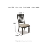 Set of 2 Tyler Creek Industrial Farmhouse Dining Chair Kitchen Side Chair Solid Frame Black – alternate view 3