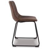 Set of 2 Centiar Industrial Modern Dining Chair Kitchen Side Chair Solid Frame Dark Brown – alternate view 8