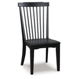 Set of 2 Greddinton Traditional Farmhouse Spindle Dining Chair Kitchen Side Chair Solid Frame Black – alternate view 2