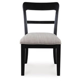 Set of 2 Greddinton Traditional Farmhouse Bistro Dining Chair Kitchen Side Chair Solid Frame – Black alternate view 4