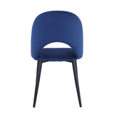 GTU Furniture Living Dining Room Accent Chairs Modern Round Fabric Accent Chair — Blue