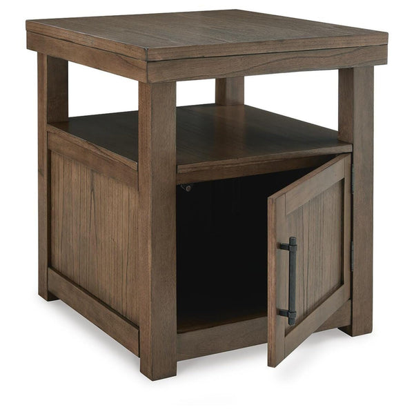 Everyday Acacia Rectangular End Table, with Open Shelf, Brown Finish, for Living Room – alternate view 4