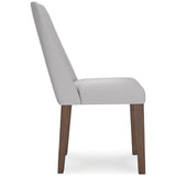 Set of 2 Lyncott Mid-Century Modern Dining Chair Kitchen Side Chair Solid Frame Gray Brown — Gray Brown