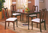 GTU Furniture Set of 2 Elegant Cherry Finish Wood Queen Anne Style Side Chairs