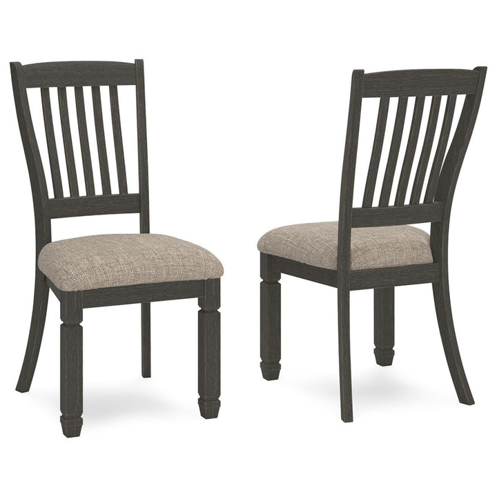 Set of 2 Tyler Creek Industrial Farmhouse Dining Chair Kitchen Side Chair Solid Frame Black – product view