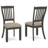 Set of 2 Tyler Creek Industrial Farmhouse Dining Chair Kitchen Side Chair Solid Frame Black – product view