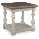 Everyday Pine Rectangular End Table, with Open Shelf, Gray / White Finish, for Living Room – alternate view 2