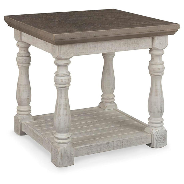Everyday Pine Rectangular End Table, with Open Shelf, Gray / White Finish, for Living Room – alternate view 2