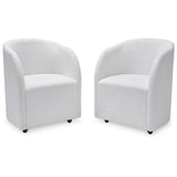 Set of 2 Rowanbeck Art Deco Contemporary Dining Chair Kitchen Side Chair Solid Frame Black – GTU-D821-02A alternate view 2
