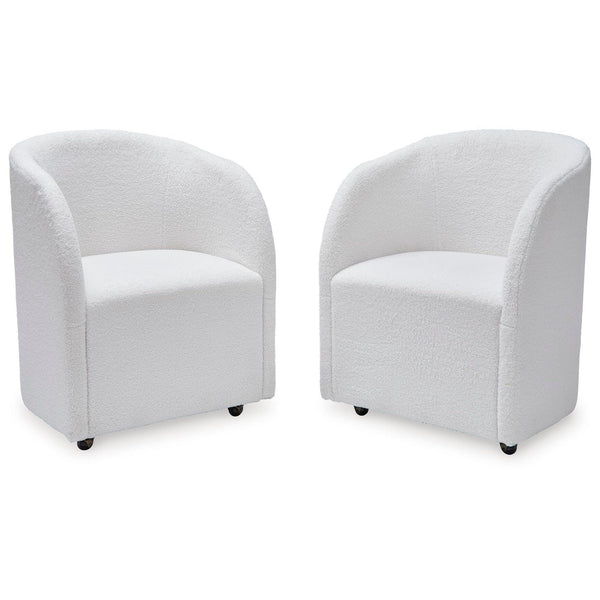 GTU Furniture Set of 2 Rowanbeck Art Deco Contemporary Dining Chair Kitchen Side Chair Solid Frame Black