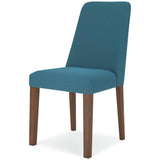 GTU Furniture Set of 2 Lyncott Mid-Century Modern Dining Chair Kitchen Side Chair Solid Frame Gray Brown — Blue Brown