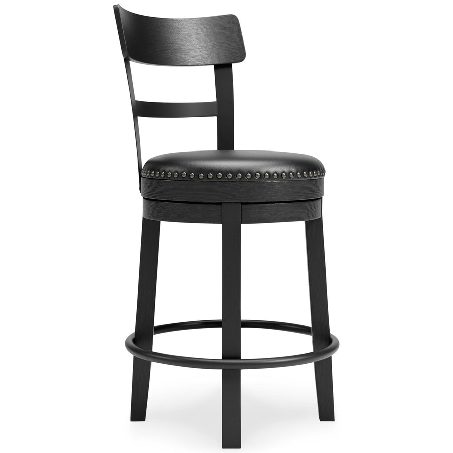 GTU Furniture Swivel Bar Stools, Color Collection, Counter Height, Kitchen Island Stool – Black