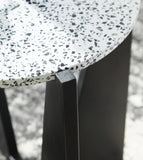 Modern Mango Wood Square Accent Table, Black / White Finish, for Living Room – alternate view 4