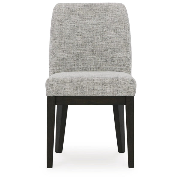 GTU Furniture Set of 2 Burkhaus Contemporary Sleek Dining Chair Kitchen Side Chair Solid Frame Dark Brown
