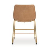 GTU Furniture Set of 2 Ciabori Mid-Century Modern Dining Chair Kitchen Side Chair Solid Frame Beige — Brown