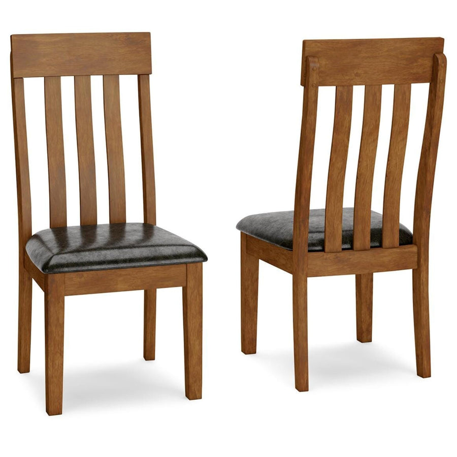 GTU Furniture Set of 2 Ralene Traditional Rustic Dining Chair Kitchen Side Chair Solid Frame Medium Brown