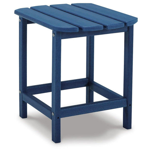 Contemporary High Density Polyethylene Rectangular Outdoor End Table, Color Collection, for Patio – product view