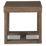Sleek Ash Wood Square End Table, Gray Finish, for Living Room – alternate view 5